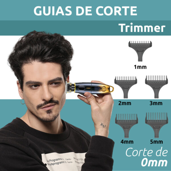Máquina Trimmer Profesional VGR V-979 Usb 5 Peines Cerámica - Image 5