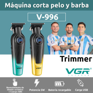 Máquina Cortar Pelo Profesional Patillera Vgr V-996 7000 Rpm