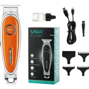 Maquina Corta Pelo Patillera Barba Trimmer VGR V-262 Recargable Usb – Naranja