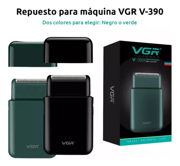 Repuesto Cuchilla Afeitadora Mini Shaver Patillera Vgr V-390 Negro - Image 2