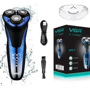 Afeitadora Electrica Shaver Rasuradora Recargable Vgr V-306 Azul/Negro
