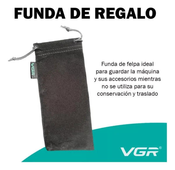 Maquina Corta Pelo Barba Vgr V-271 Dibujos Recargable Usb Camuflada - Image 7