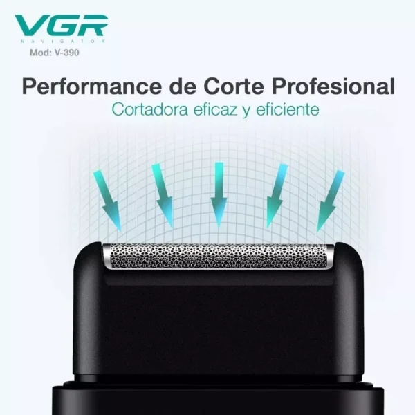 Repuesto Cuchilla Afeitadora Mini Shaver Patillera Vgr V-390 Negro - Image 3