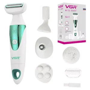 Afeitadora Vgr V-720 Depilado Sin Dolor Cuerpo Cejas Nariz Blanca/Verde