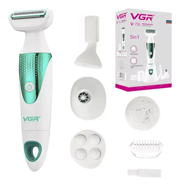 Afeitadora Vgr V-720 Depilado Sin Dolor Cuerpo Cejas Nariz Blanca/Verde