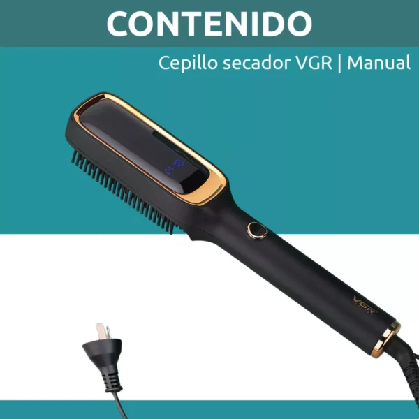 Cepillo Alisador Electrico Peine Vgr V-561 Ceramica 50w 210° - Image 8