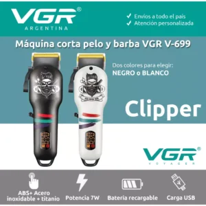 Máquina Cortar Pelo VGR V-699 Profesional Peluquería Usb Blanco