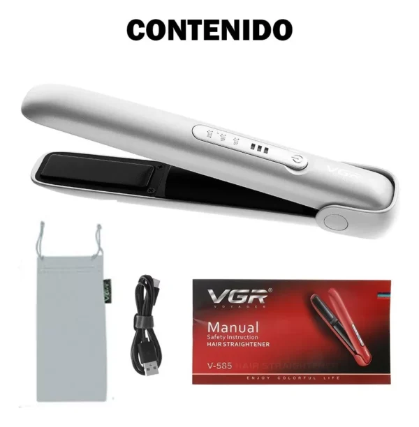 Planchita De Pelo Vgr V-585 Recargable Ceramica 160 A 200°C Blanco - Image 8