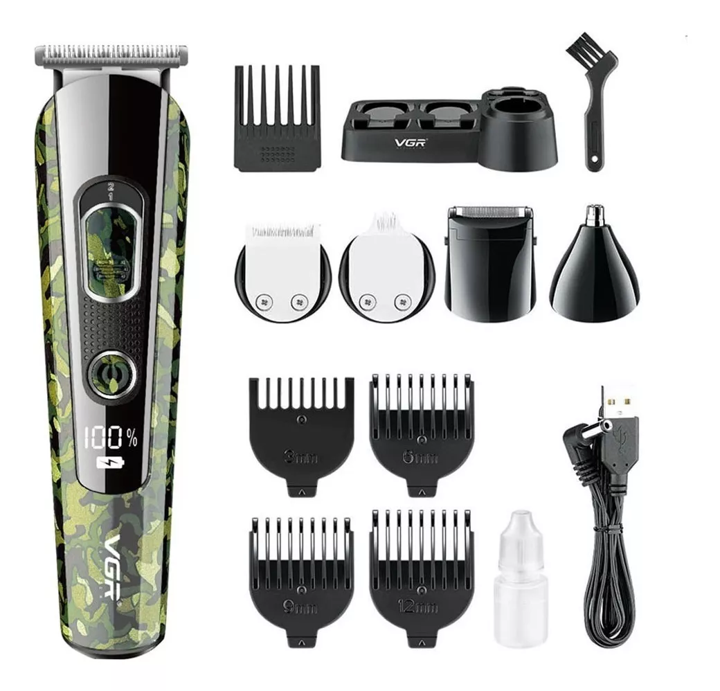 Maquina Corta Pelo Trimmer Vgr V-102 Grooming Kit 5 En 1 Camuflada - Image 2