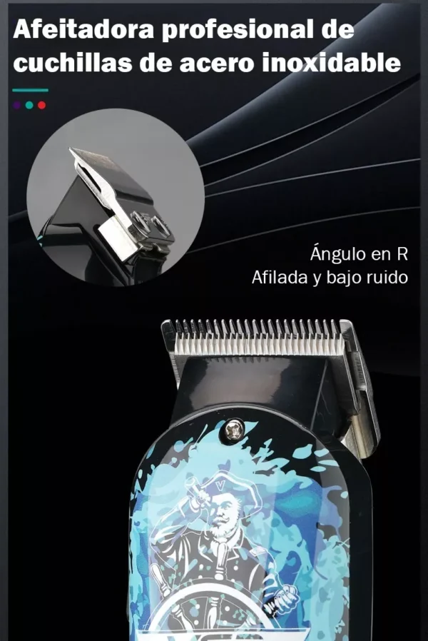 Cortadora De Pelo Barba Vgr V-066 Profesional Recargable Usb Azul - Image 4