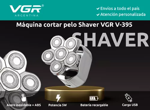Afeitadora Electrica Shaver Rasuradora Vgr V-395 Recargable Plateado - Image 2