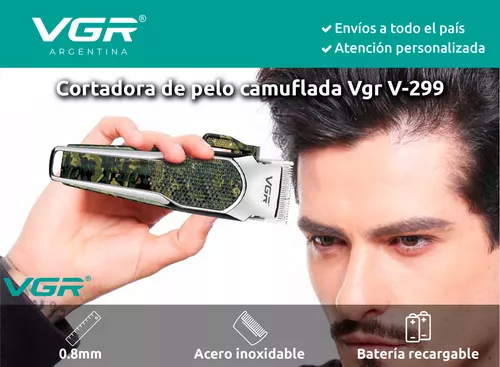 Cortadora De Pelo Barba Vgr V-299 Recargable Usb Camuflada - Image 2