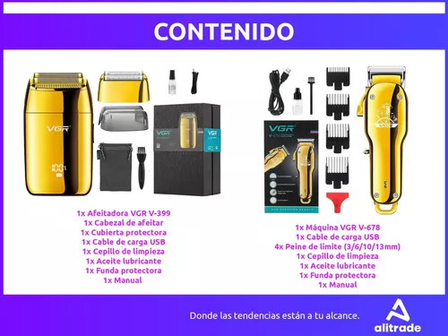 Combo Maquina Corta Pelo Shaver V-399 + Clipper V-678 - Image 8
