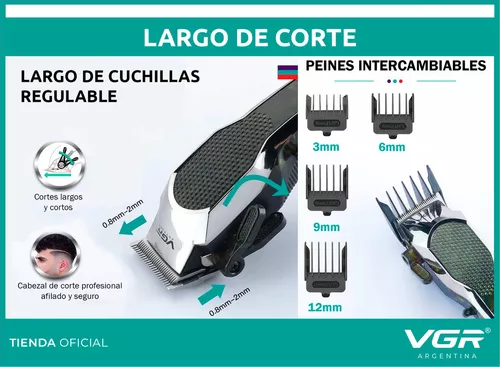 Cortadora De Pelo Barba Vgr V-299 Recargable Usb Camuflada - Image 4