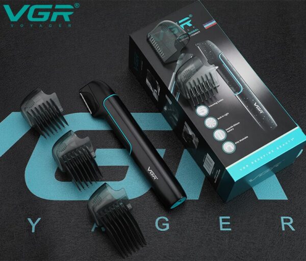 Cortadora Pelo Vgr V-602 Trimmer Extensible Corporal Luz Usb - Image 8