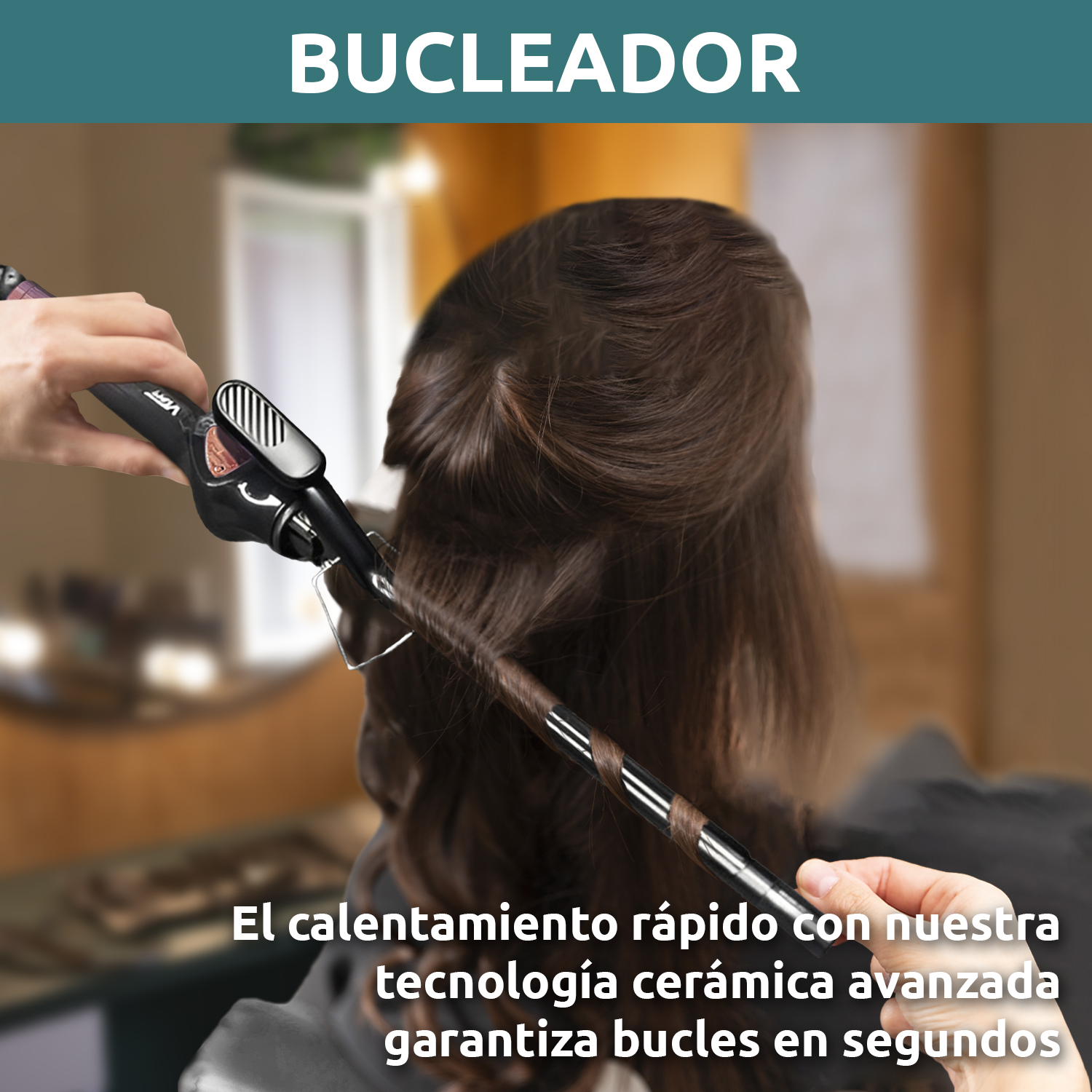 Rizador Buclera VGR V-573 Cerámica Pro 200°C 7 Niveles Led Color Rosa - Image 5