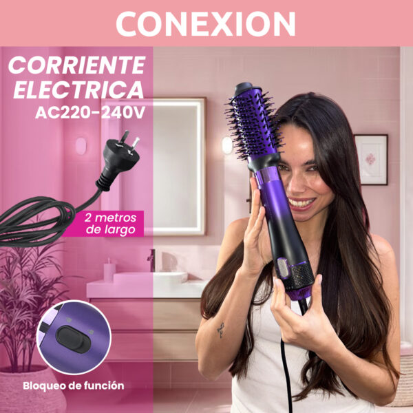 Cepillo Secador 4en1 Profesional Vgr V-484 Difusor 1100w Color Violeta - Image 7