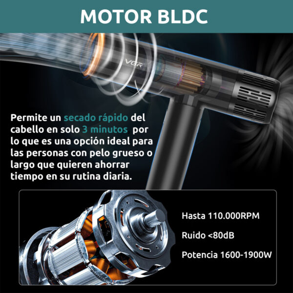 Secador Pelo Vgr V-427 Bldc 1900w Profesional Iónico Salón - Image 6