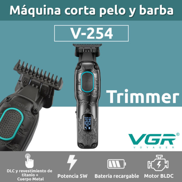 Maquina Cortar Pelo Trimmer Salón Vgr V-254 Bldc 7000rpm - Image 2