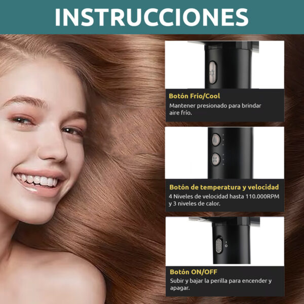 Secador Pelo Vgr V-427 Bldc 1900w Profesional Iónico Salón - Image 4