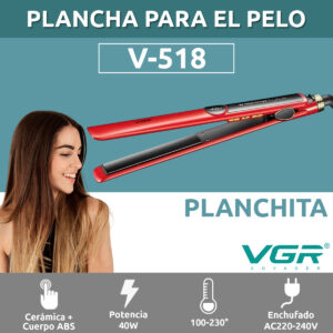 Planchita Pelo Vgr V-518 Led 2en1 Profesional Cerámica 230°c