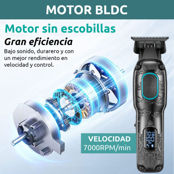 Maquina Cortar Pelo Trimmer Salón Vgr V-254 Bldc 7000rpm - Image 5