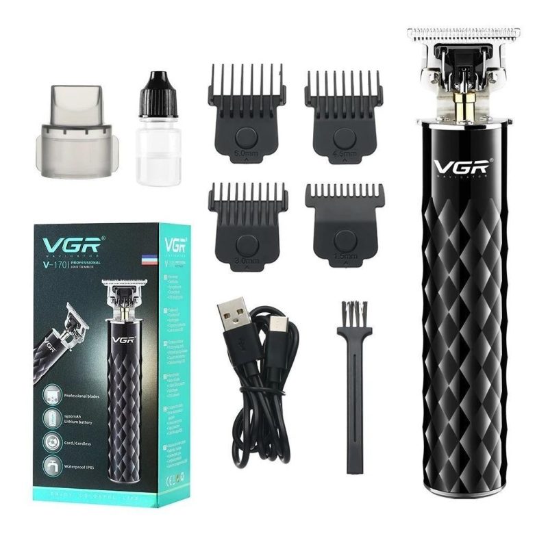 Maquina Corta Pelo Barba Calvo Trimmer VGR V-170 Recargable Usb