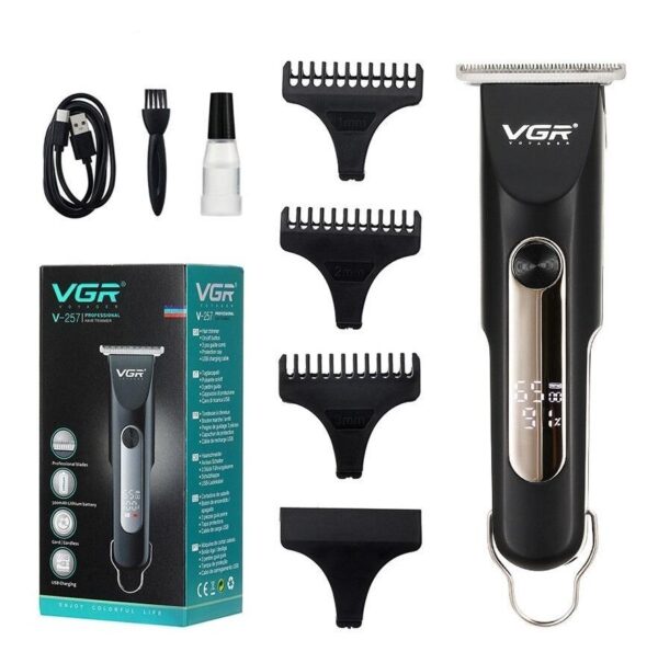 Maquina Corta Pelo Barba Trimmer VGR V-257 Recargable Display Led