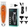 Maquina Corta Pelo Patillera Barba Trimmer VGR V-262 Recargable Usb - Naranja
