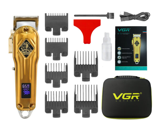 Maquina Corta Pelo Vgr V-267 Clipper Inalambrica Profesional - Dorado