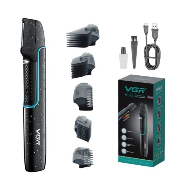 Cortadora Pelo Vgr V-602 Trimmer Extensible Corporal Luz Usb