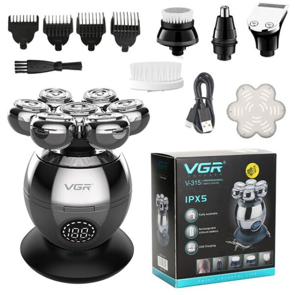 Kit 5 en 1 Cortadora Pelo Shaver Nariz Masajeador Vgr V-315
