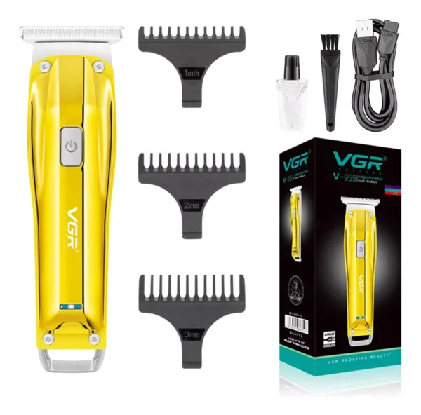Maquina Corta Pelo Trimmer Vgr V-955 Patillera Recargable Dorado