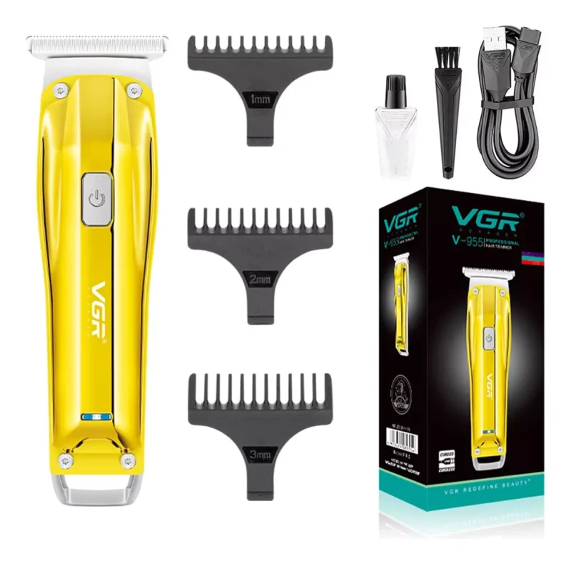 Maquina Corta Pelo Trimmer Vgr V-955 Patillera Recargable Dorado