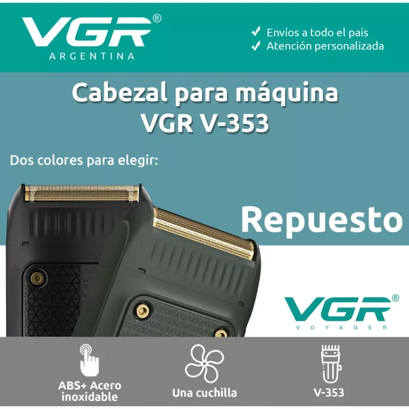 Alternative view of Repuesto Cabezal Cuchilla Afeitadora Shaver Para Vgr V-353 Verde