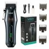 Máquina Cortar Pelo VGR V-969 Inalámbrica Recargable Usb Led Negro y Rojo VGR