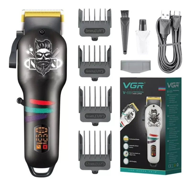 Máquina Cortar Pelo VGR V-699 Profesional Peluquería Usb Blanco