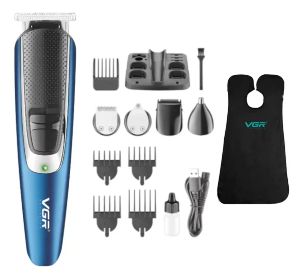 Maquina Corta Pelo Barba Trimmer Vgr V-172 Grooming Kit Usb + Capa Corte