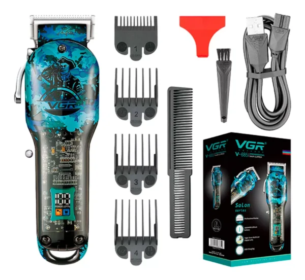 Cortadora De Pelo Inalámbrica Vgr V-685 Clipper Batería Usb Azul