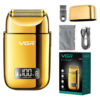 Afeitadora Eléctrica Hombre Shaver VGR V-338 Metal Usb Dorado