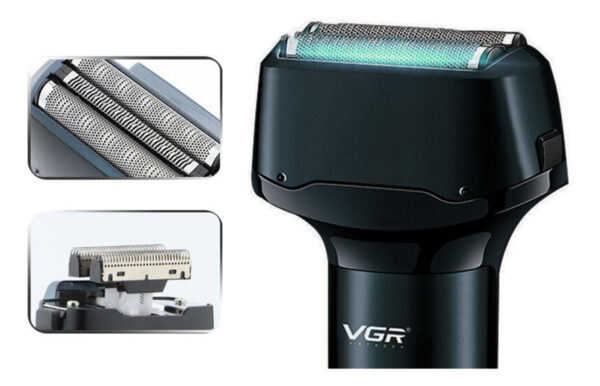 Repuesto Cuchilla Afeitadora Eléctrica VGR V-370 Patillera Azul