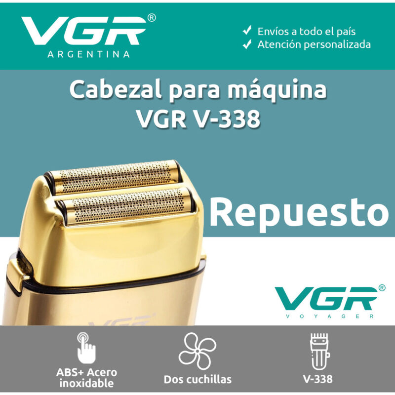 Alternative view of Repuesto Cuchilla Afeitadora Eléctrica Hombre VGR V-338 Dorado