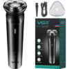Afeitadora Eléctrica Hombre Shaver VGR V-312 Usb Inalámbrica Negro