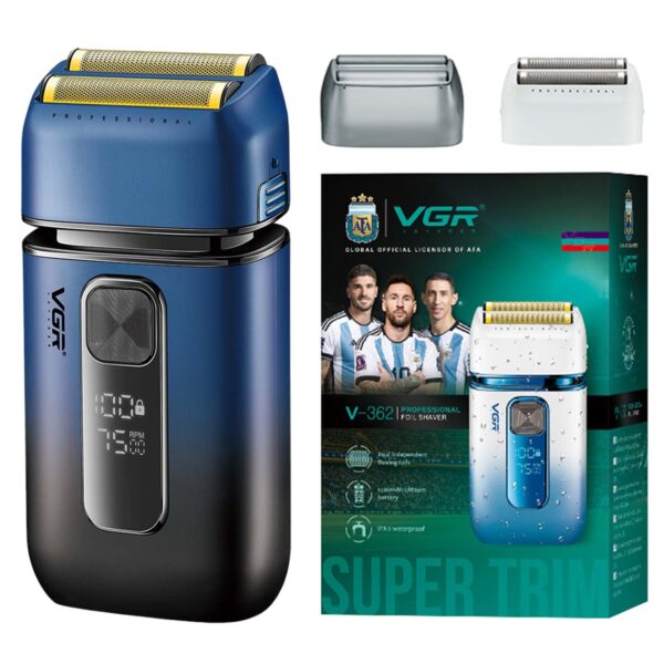 Afeitadora Eléctrica 2en1 Trimmer Vgr V-362 Afa Argentina Color Azul