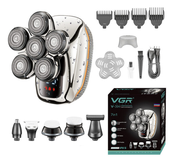 Máquina Cortar Pelo Barba Nariz VGR V-394 Grooming 7en1 IPX5