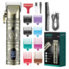 Máquina Cortar Pelo Profesional VGR V-697 Metal Usb 8 Peines
