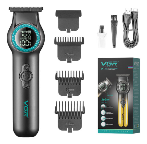 Máquina Trimmer Profesional VGR V-990 Luz Led Turbo 8000RPM