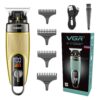 Máquina Trimmer Profesional Recargable Vgr V-975 Usb Led Dorado