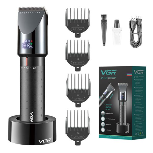 Máquina Corta Pelo Profesional Vgr V-698 Led Usb Turbo 4 Vel