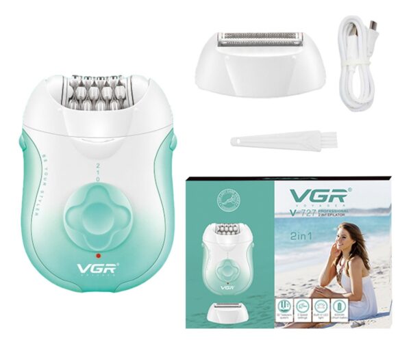 Depiladora Eléctrica Mujer Facial Corporal 2en1 VGR V-727